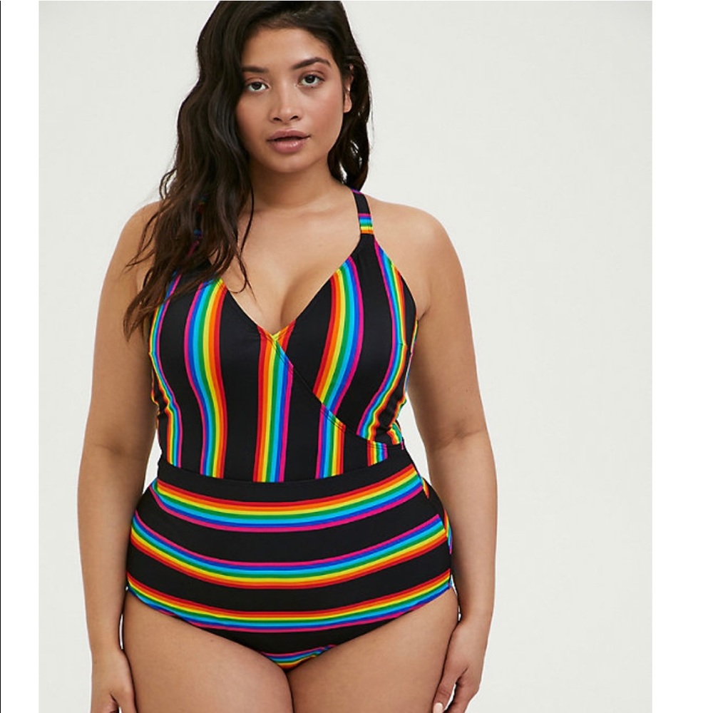 Rainbow one piece by Torrid sz 14 sold out online!